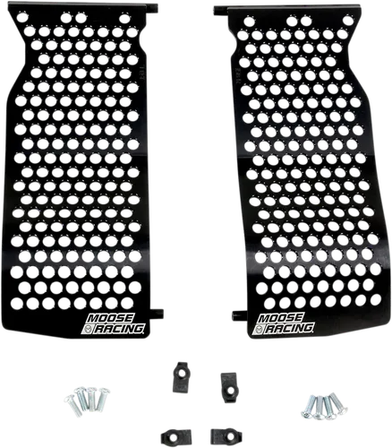 Moose Black 316 Aluminum Front Radiator Debris Grill Guard