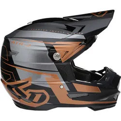 6D Helmets Adult Unisex ATR-2 Mach Helmet MX 2XL Black Brown Silver