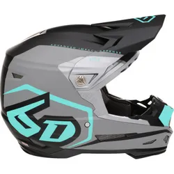 6D Helmets Adult Unisex ATR-2 Delta Helmet MX 2XL Black Gray Teal