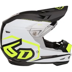 6D Helmets Adult Unisex ATR-2 Delta Helmet MX XS Black White Yellow