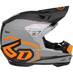 6D Helmets Adult Unisex ATR-2 Delta Helmet MX XS Black Gray Orange