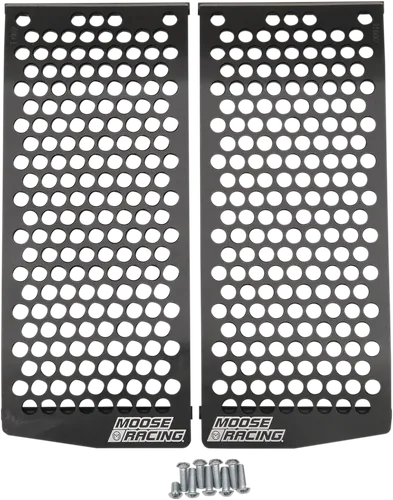 Moose Black 3-16in. Aluminum Front Radiator Debris Grill Guard