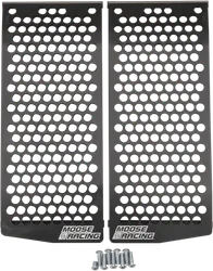 Moose Black 3-16in. Aluminum Front Radiator Debris Grill Guard