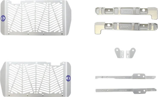 Moose Raw Aluminum Front Radiator Debris Grill Guard