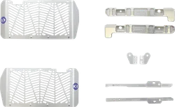 Moose Raw Aluminum Front Radiator Debris Grill Guard