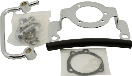Harddrive Chrome Air Cleaner Bracket w Bolts Breather Tube