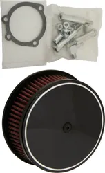 Harddrive Black Round Air Cleaner Classic Smooth 5-7/8