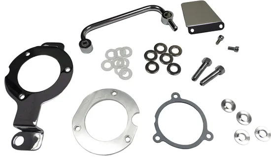 Harddrive Chrome Breather Air Cleaner Mount Bracket Kit