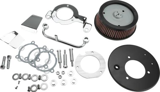 Harddrive Chrome High Performance Air Cleaner Breather Kit