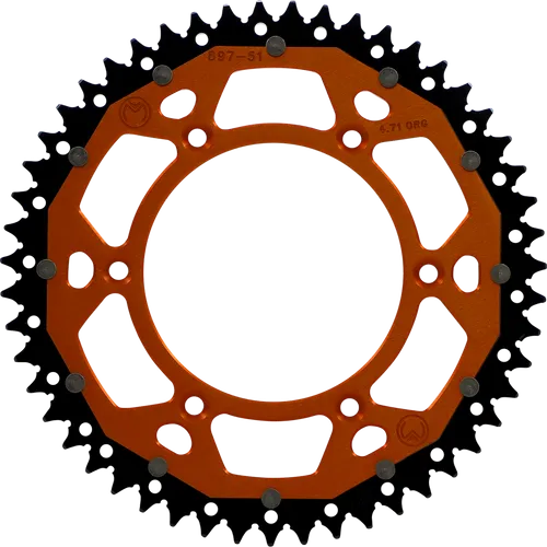 Moose Orange 51 Tooth Rear Dual Sprocket