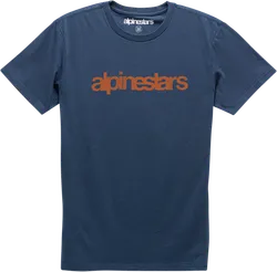 Alpinestars Adult Men Heritage Word T-Shirt 2XL Blue Red