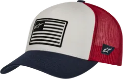 Alpinestars Adult Unisex Flag Snapback Hat One Size Red White