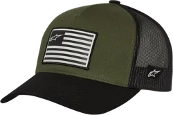 Alpinestars Adult Unisex Flag Snapback Hat One Size Black Green