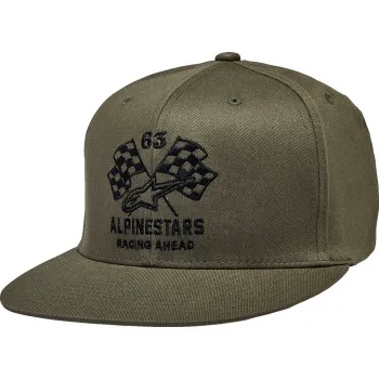 Alpinestars Adult Unisex Double Check Flat Bill Hat S M Green 1