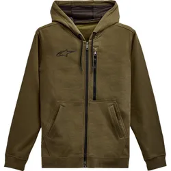 Alpinestars Adult Men Asymmetrical Zip-up Hoodie M Green