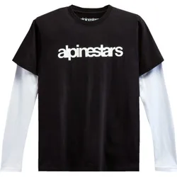 Alpinestars Adult Men Stack Long Sleeve Knit Tee XL Black White