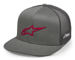 Alpinestars Adult Unisex 3D Ageless Trucker Hat One Size Gray Red