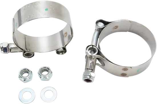 Cobra Chrome  4in Scalloped Billet Slip On Muffler