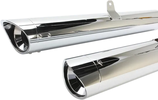 Cobra Chrome  4in Scalloped Billet Slip On Muffler