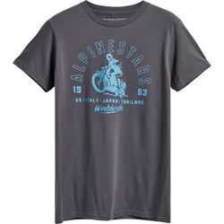 Alpinestars Adult Men Los Sander T-Shirt M Blue Gray