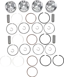 JE Piston Kit Rings Pins Round 2mm OB 72mm Bore 10.25:1