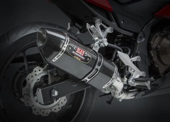 Yoshimura R-77 Signature Slip On CF Exhaust Pipe Honda CBR500R CB500F
