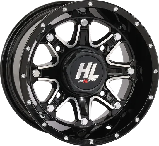 HL4 Front Rear Wheel Gloss Black Machined 12x7 4/156 4+3 10mm