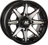 HL10 Front Rear Wheel Gloss Black Machined 12x7 4/110 4+3 10mm