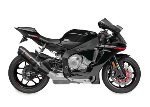 Yosh Alpha Signature Slip On CF Exhaust Pipe Yamaha YZF R1 R1M R1S