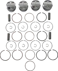 JE Piston Kit Rings Pins Round 2mm OB 72mm Bore 12:1