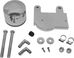 Harddrive Chrome Regulator Oil Filter Mount Bracket Kit