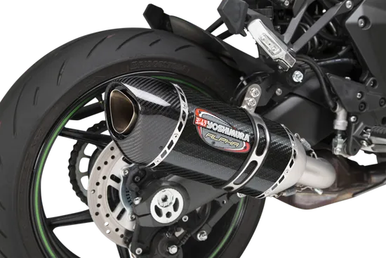 Yosh Alpha Street Slip On CF Exhaust Pipe Works Kawasaki Ninja 1000SX