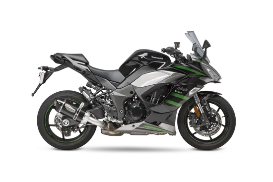 Yosh Alpha Street Slip On CF Exhaust Pipe Works Kawasaki Ninja 1000SX