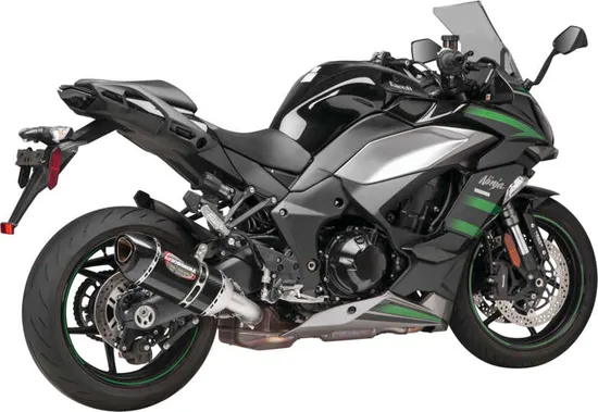 Yosh Alpha Street Slip On CF Exhaust Pipe Works Kawasaki Ninja 1000SX