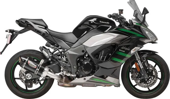 Yosh Alpha Street Slip On CF Exhaust Pipe Works Kawasaki Ninja 1000SX