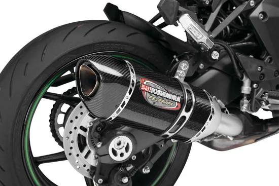 Yosh Alpha Street Slip On CF Exhaust Pipe Works Kawasaki Ninja 1000SX