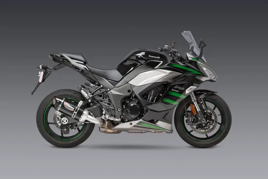Yosh Alpha Street Slip On CF Exhaust Pipe Works Kawasaki Ninja 1000SX