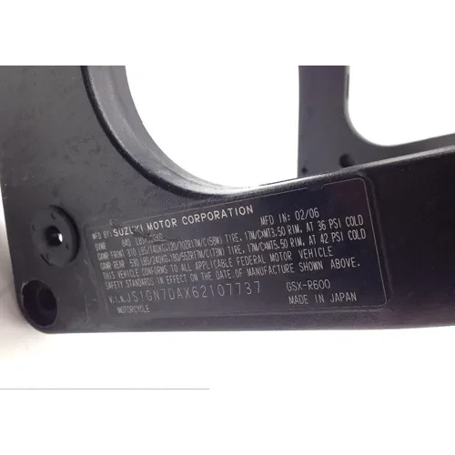 Main Frame Chassis 2006 Suzuki GSXR600 1605 x 5