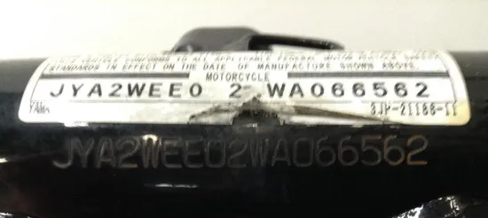 Main Frame Chassis EZ 1998 Yamaha Vmax 1200 VMX1200 1577A