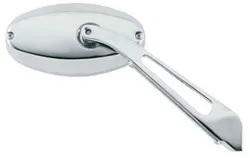 Kuryakyn Ellipse Side View Mirrors Flat Glass Chrome Pair