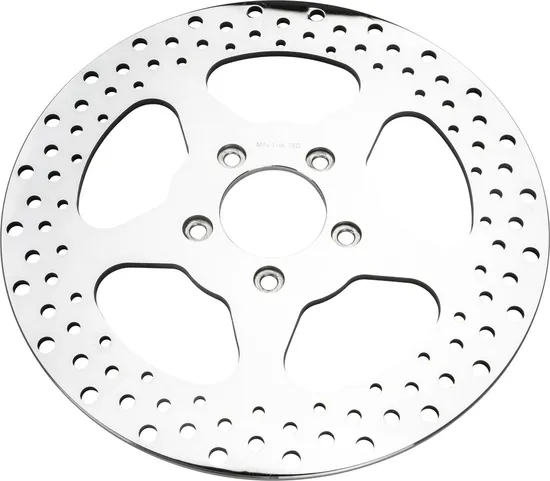 Harddrive 5 Spoke Front Brake Rotor Disc Stainless Polished 11.5in. DO NOT LIST CUSTOM FITMENT