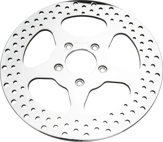 Harddrive 5 Spoke Rear Brake Rotor Disc Stainless Polished 11.5in. DO NOT LIST CUSTOM FITMENT