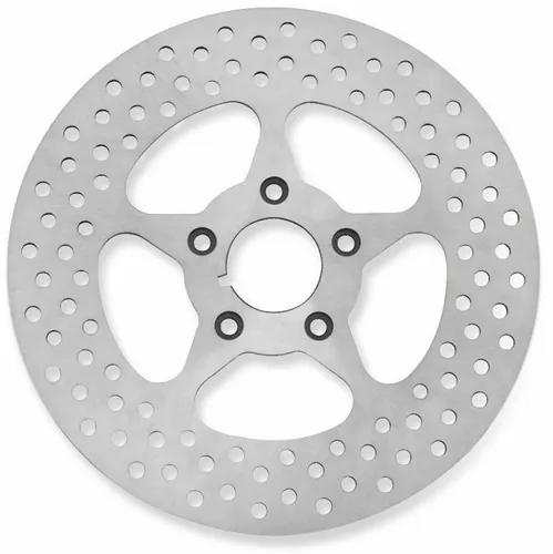 Harddrive 5 Spoke Rear Brake Rotor Disc Stainless Polished 11.5in. DO NOT LIST CUSTOM FITMENT
