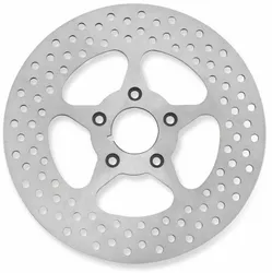 Harddrive 5 Spoke Rear Brake Rotor Disc Stainless Polished 11.5in. DO NOT LIST CUSTOM FITMENT
