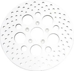 Harddrive Drilled Front Brake Rotor Disc Stainless Polished 11.5in. CS