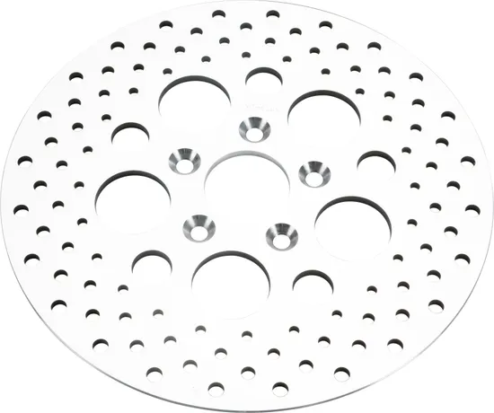 Harddrive Drilled Rear Brake Rotor Disc Stainless Polished 11.5in. CS
