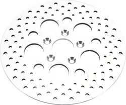 Harddrive Drilled Rear Brake Rotor Disc Stainless Polished 11.5in. CS