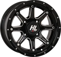 HL4 Front Rear Wheel Gloss Black Machined 14x7 4/156 4+3 5mm