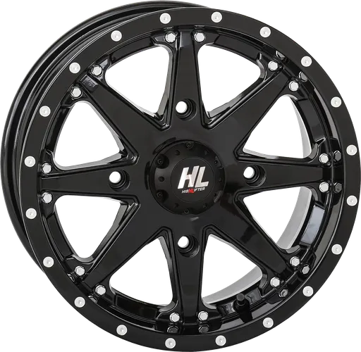 HL10 Front Rear Wheel Gloss Black 14x7 4/110 5+2 30mm