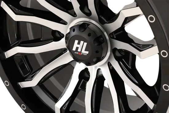 HL21 Front Rear Wheel Gloss Black Machined 14x7 4/137 4+3 10mm